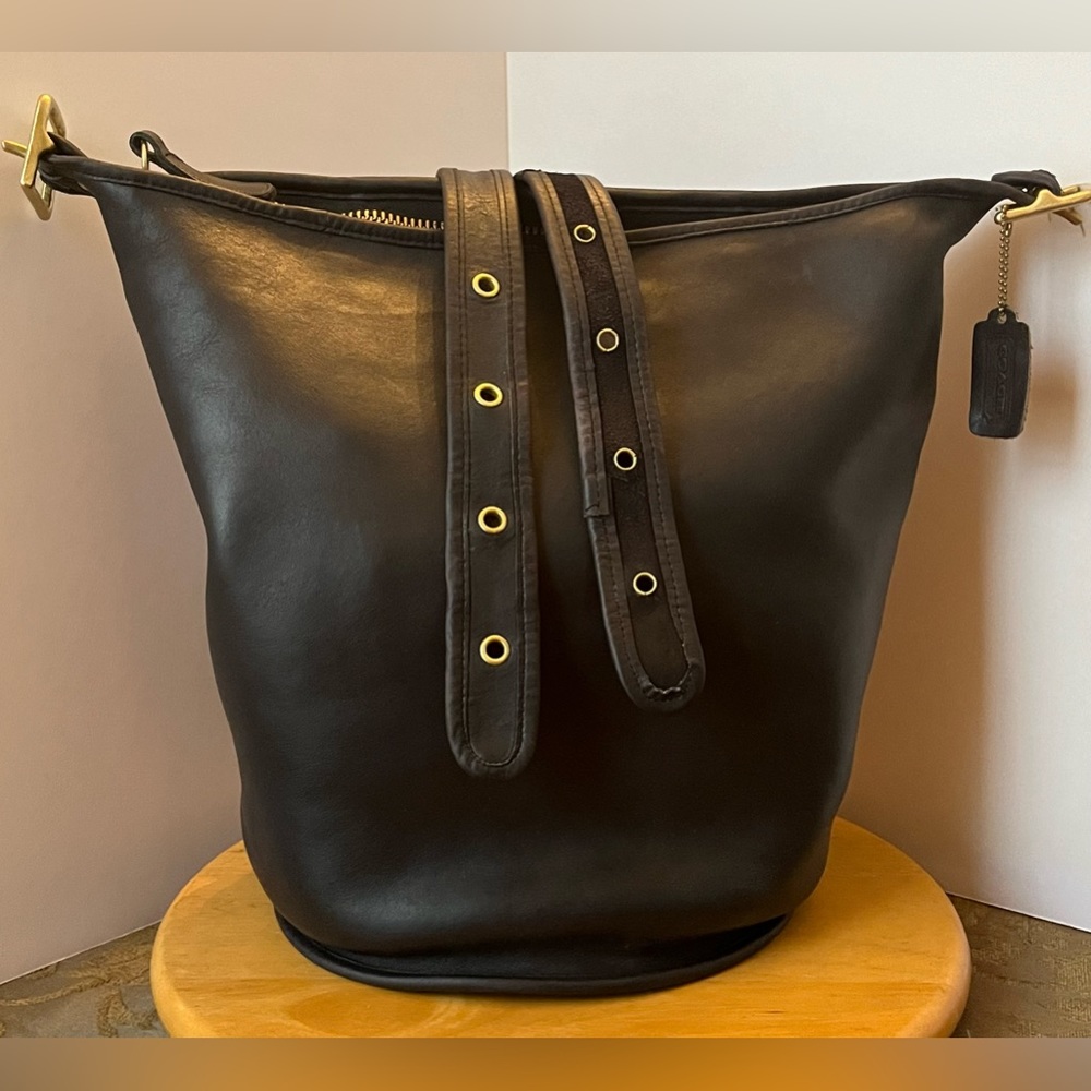 Vintage Coach Duffle Sac Black XL Made in New York City